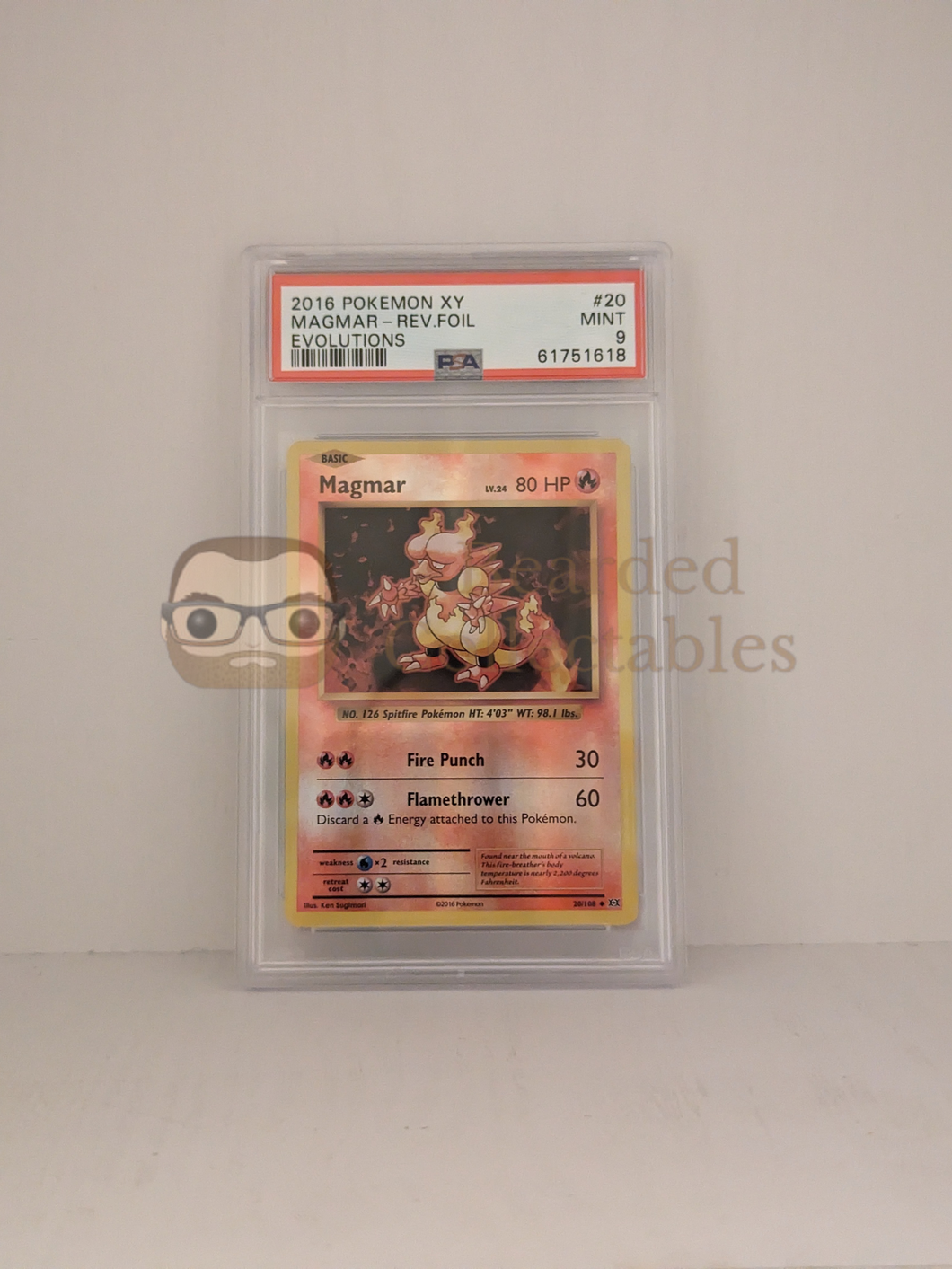 Magmar Reverse Holo Graded Pokémon Card