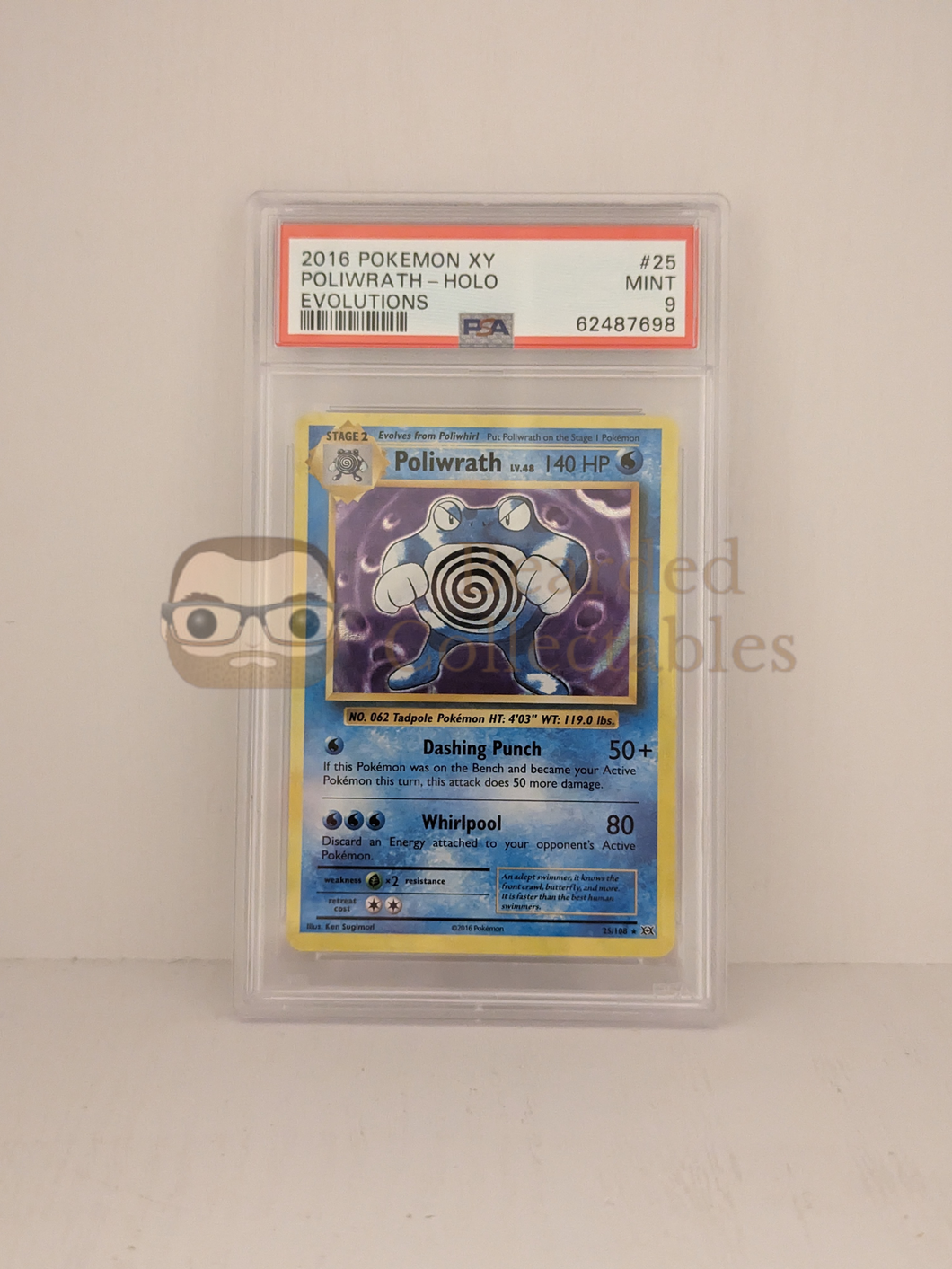 Poliwrath Holo Graded Pokémon Card