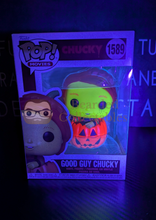 Load image into Gallery viewer, Blacklight Good Guy Chucky Funko Pop!
