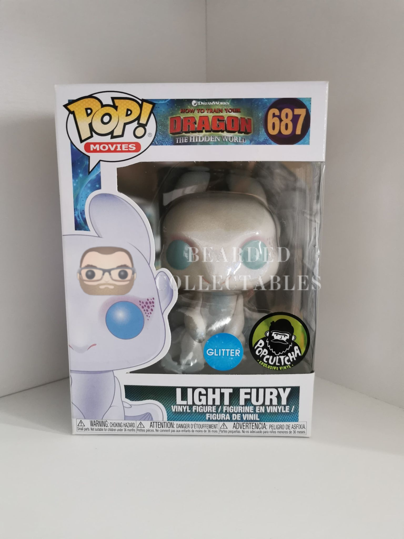 Light Fury Glitter Funko Pop Bearded Collectables